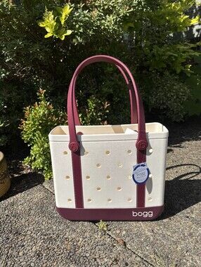 15" Bogg Bag Varsity Color Cream And Crimson Red